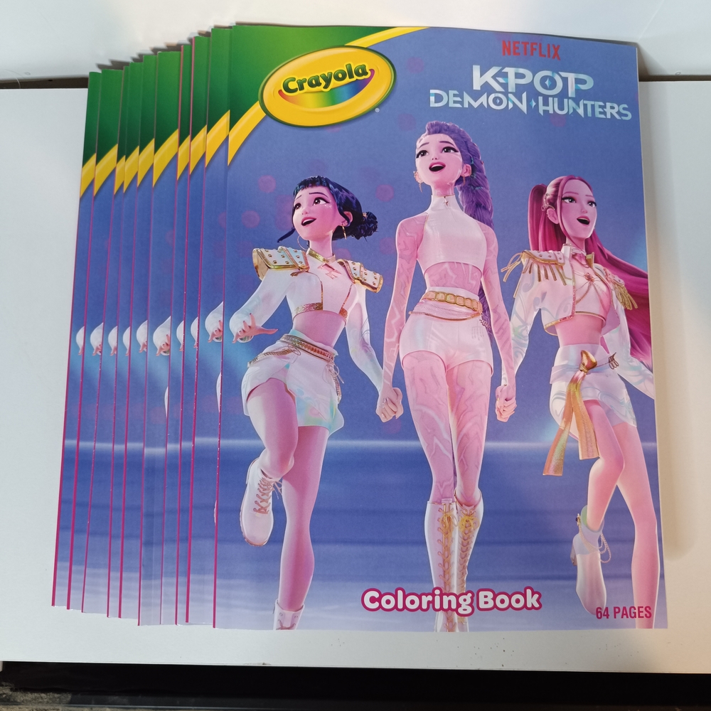 Lot Of 10 K Pop Demon Hunters Coloring Book BRAND NEW KPOP Rumi Derpy Saja Boys